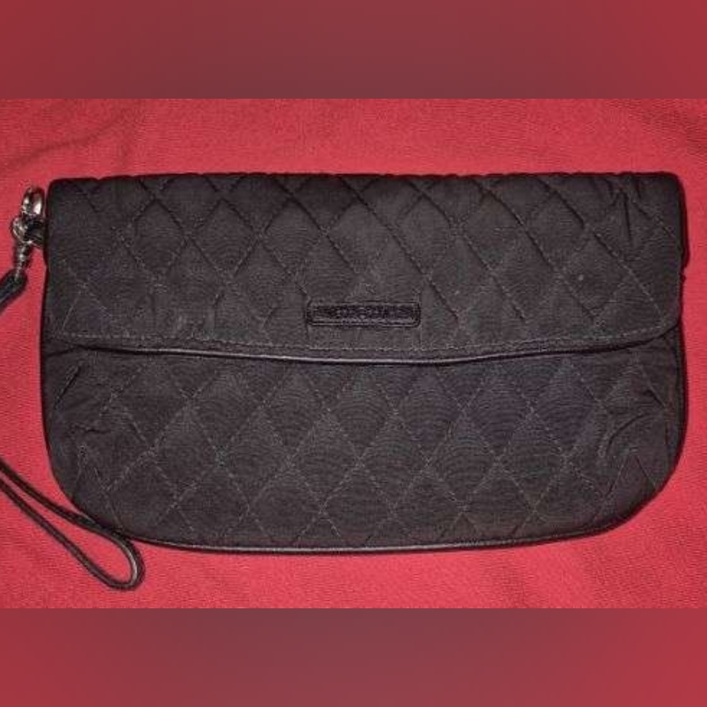 Vera Bradley Black Quilted Clutch Bag